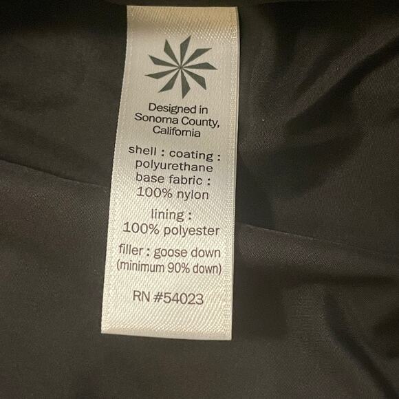 Athleta M Metallic Gray Goose Down Puffer Jacket | 90% Down Warm Silver Coat - Picture 7 of 9